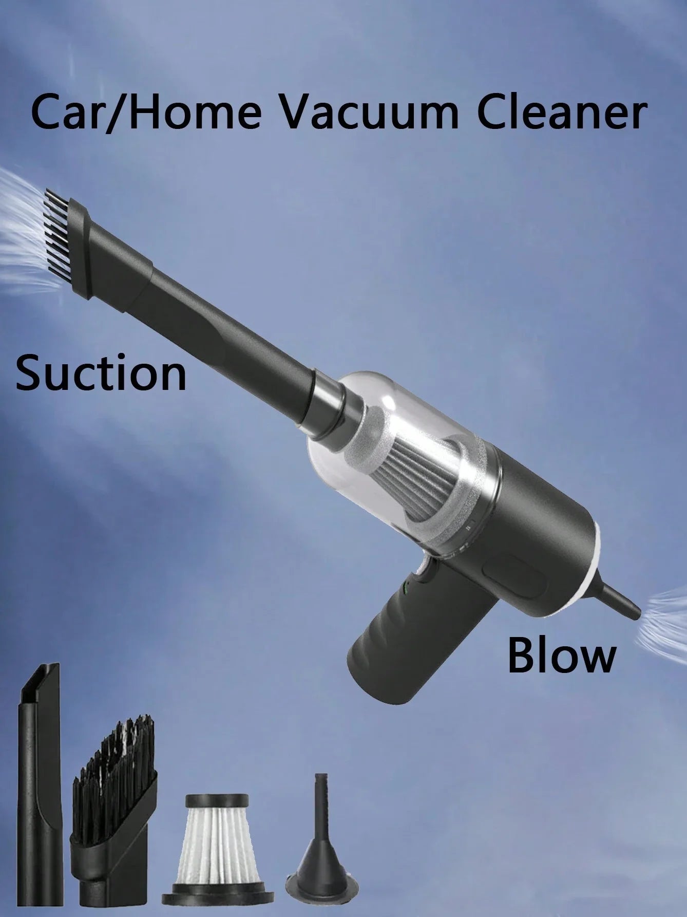 Car 3 In 1 Integrated Suction And Blowing Vacuum Cleaner