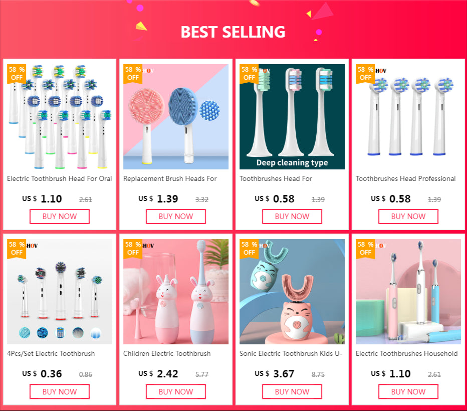 Kid's U-Type Electric Toothbrush - 360° Silicone Head