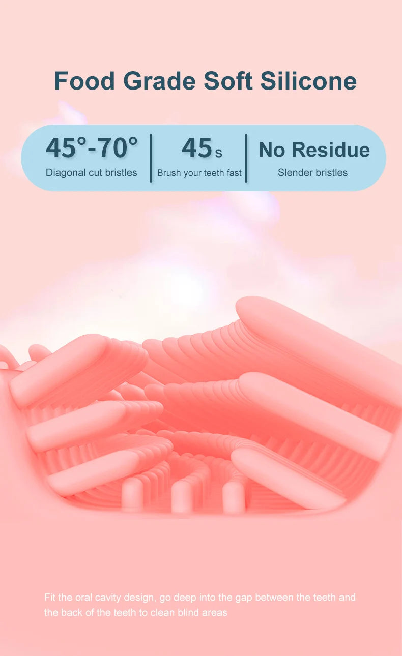 Kid's U-Type Electric Toothbrush - 360° Silicone Head
