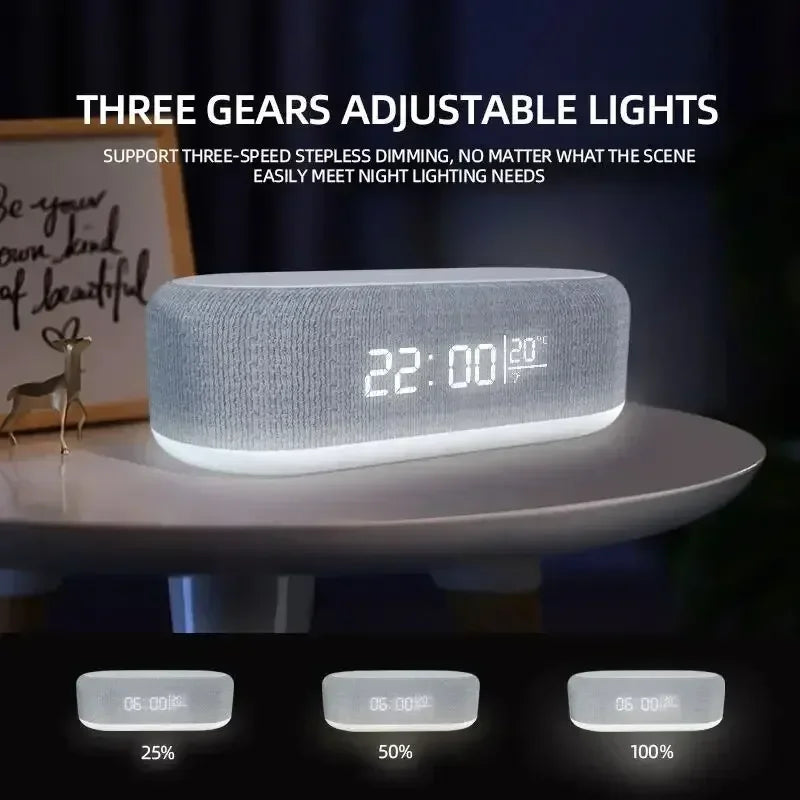 Alarm Side Lamp with Wireless Fast Charging Dock