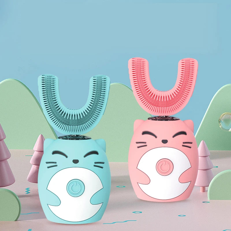 Kid's U-Type Electric Toothbrush - 360° Silicone Head