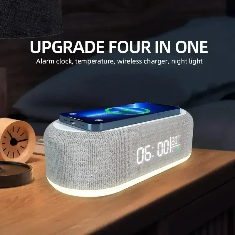 Alarm Side Lamp with Wireless Fast Charging Dock