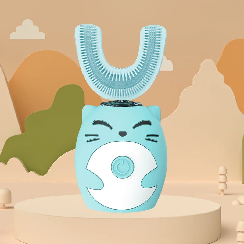 Kid's U-Type Electric Toothbrush - 360° Silicone Head