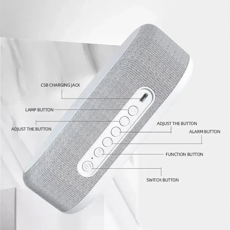 Alarm Side Lamp with Wireless Fast Charging Dock