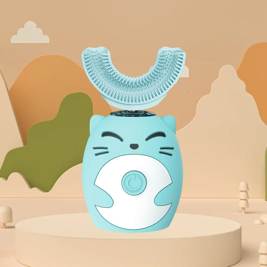 Kid's U-Type Electric Toothbrush - 360° Silicone Head