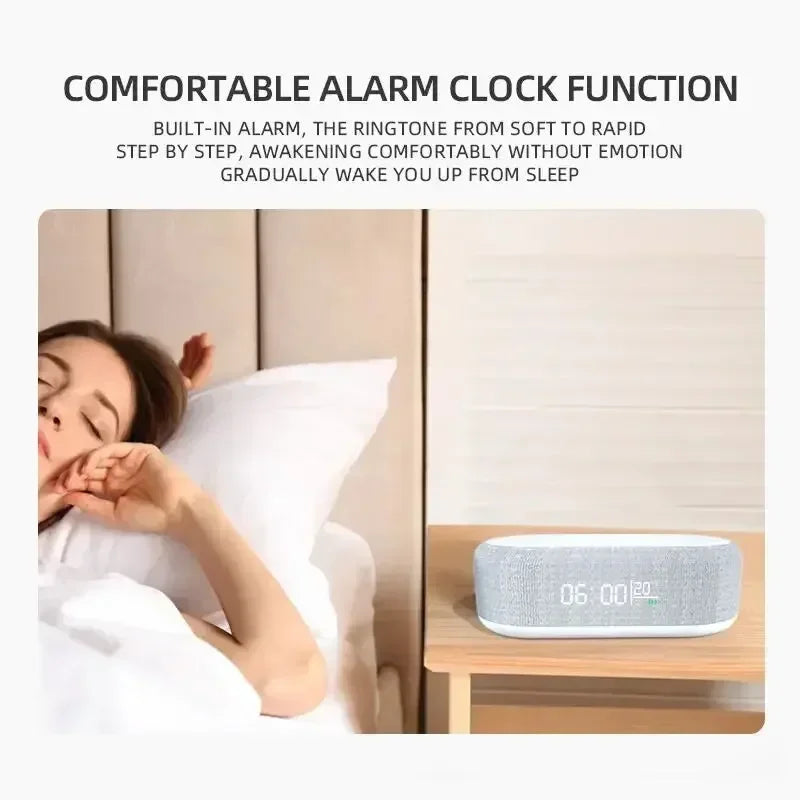 Alarm Side Lamp with Wireless Fast Charging Dock