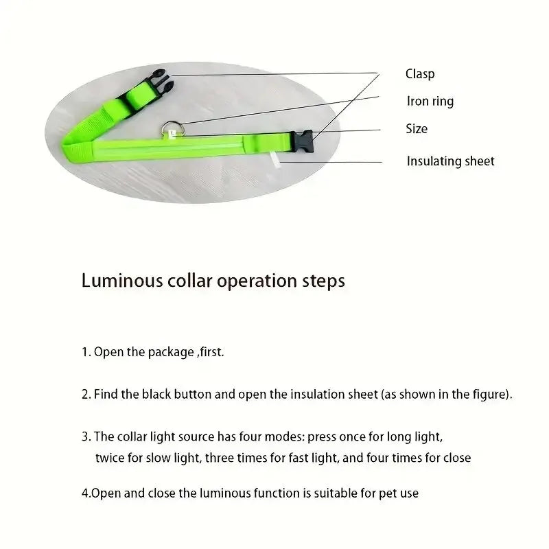 Flashing Glow In The Dark Dog Lead
