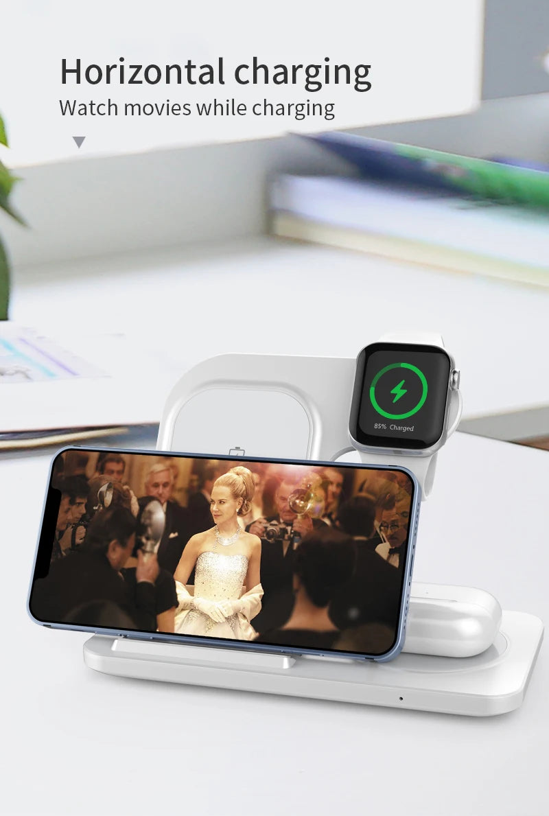 3 in 1 Wireless Charger Stand Pad
